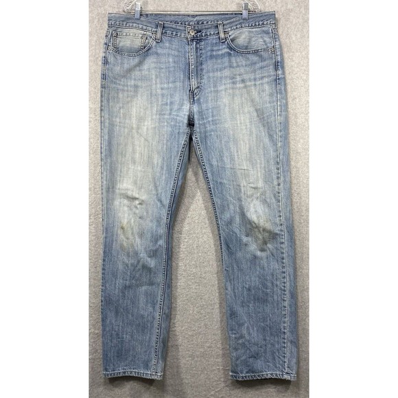 Levi's Strauss 514 Jeans Mens Size 38 X32 (40x31) Distressed Grunge Straight Fit - Picture 1 of 16